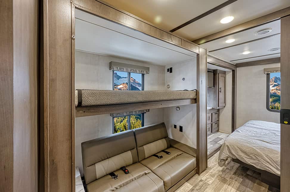 El Monte RV Class A Family Sleeper-Interior_bunkned_bedroom