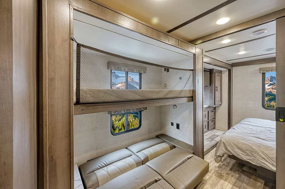 El Monte RV Class A Family Sleeper-Interior_open_bunkbed
